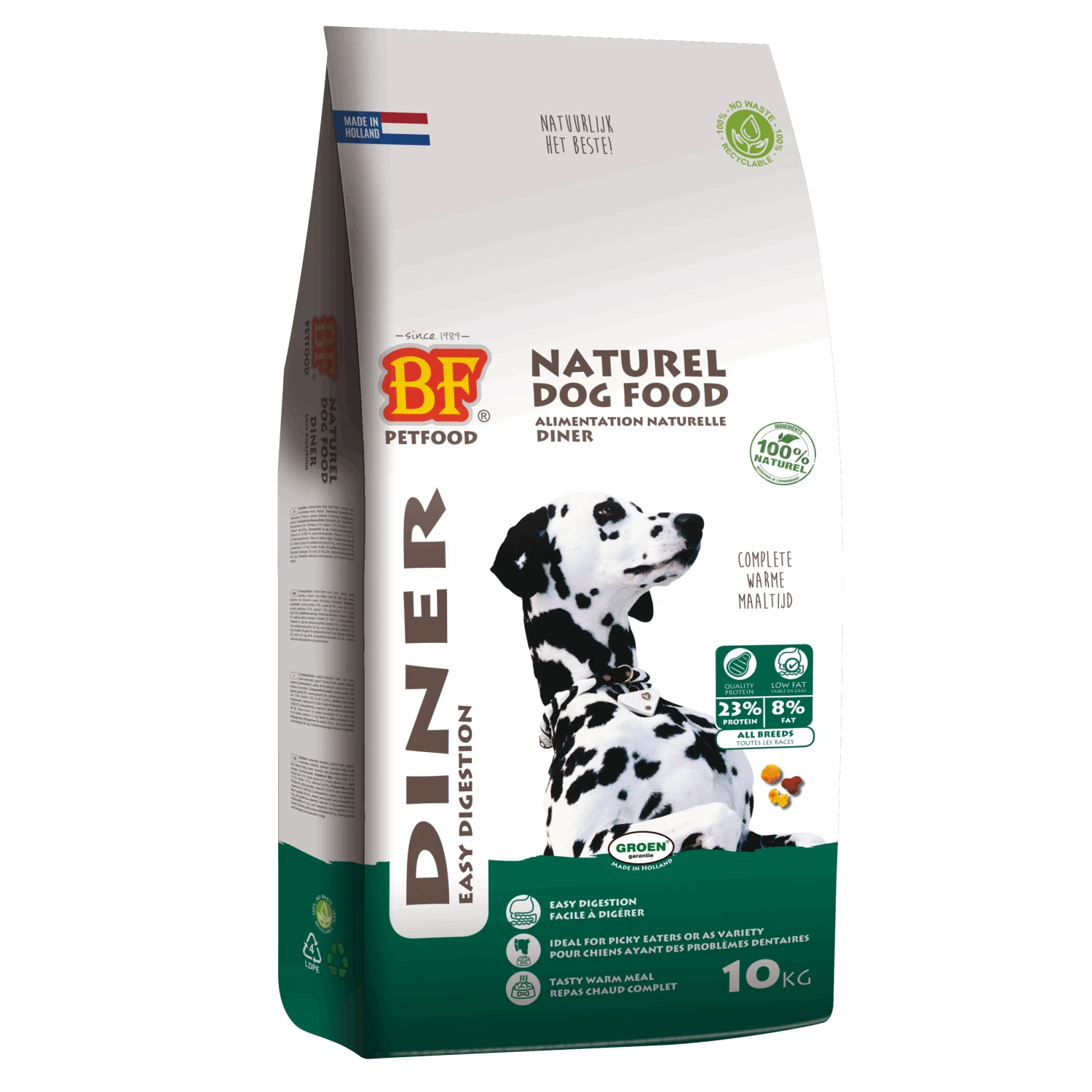 Biofood Bf Petfood Diner Hondenvoer 10kg 1 Biofood Bf Petfood Diner Hondenvoer 10kg