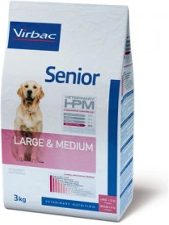 Virbac Veterinary Hpm Senior Large & Medium - Hondenvoer - 7kg 1 Virbac Veterinary Hpm Senior Large & Medium - Hondenvoer - 7kg