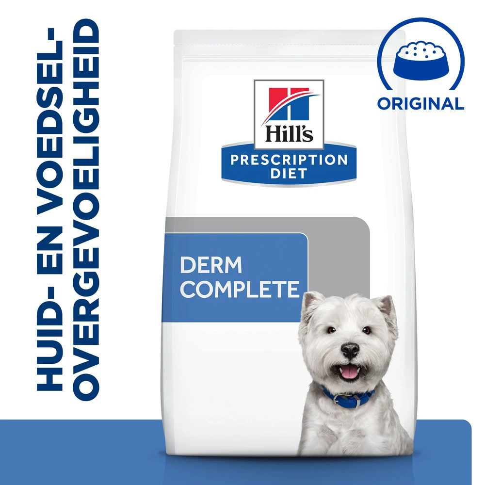 Hill's Prescription Diet Derm Complete Mini Environmental/food Sensitivities Hondenvoer Met Rijst & Ei 1kg 2 Hill's Prescription Diet Derm Complete Mini Environmental/food Sensitivities Hondenvoer Met Rijst & Ei 1kg - Afbeelding 2
