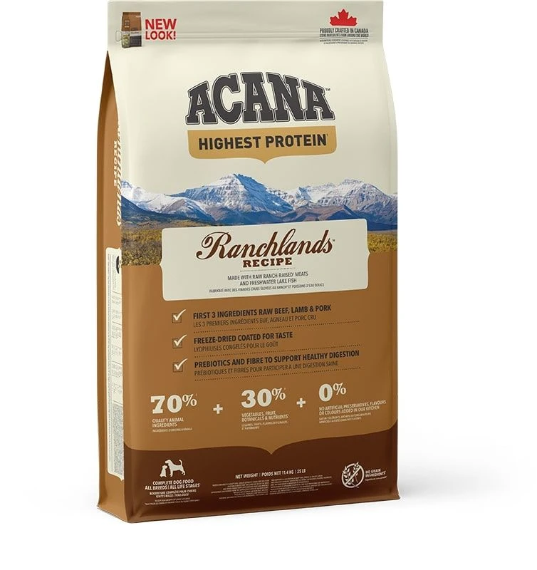Acana High Proteïn Ranchlands Hond 11,4kg 1 Acana High Proteïn Ranchlands Hond 11,4kg