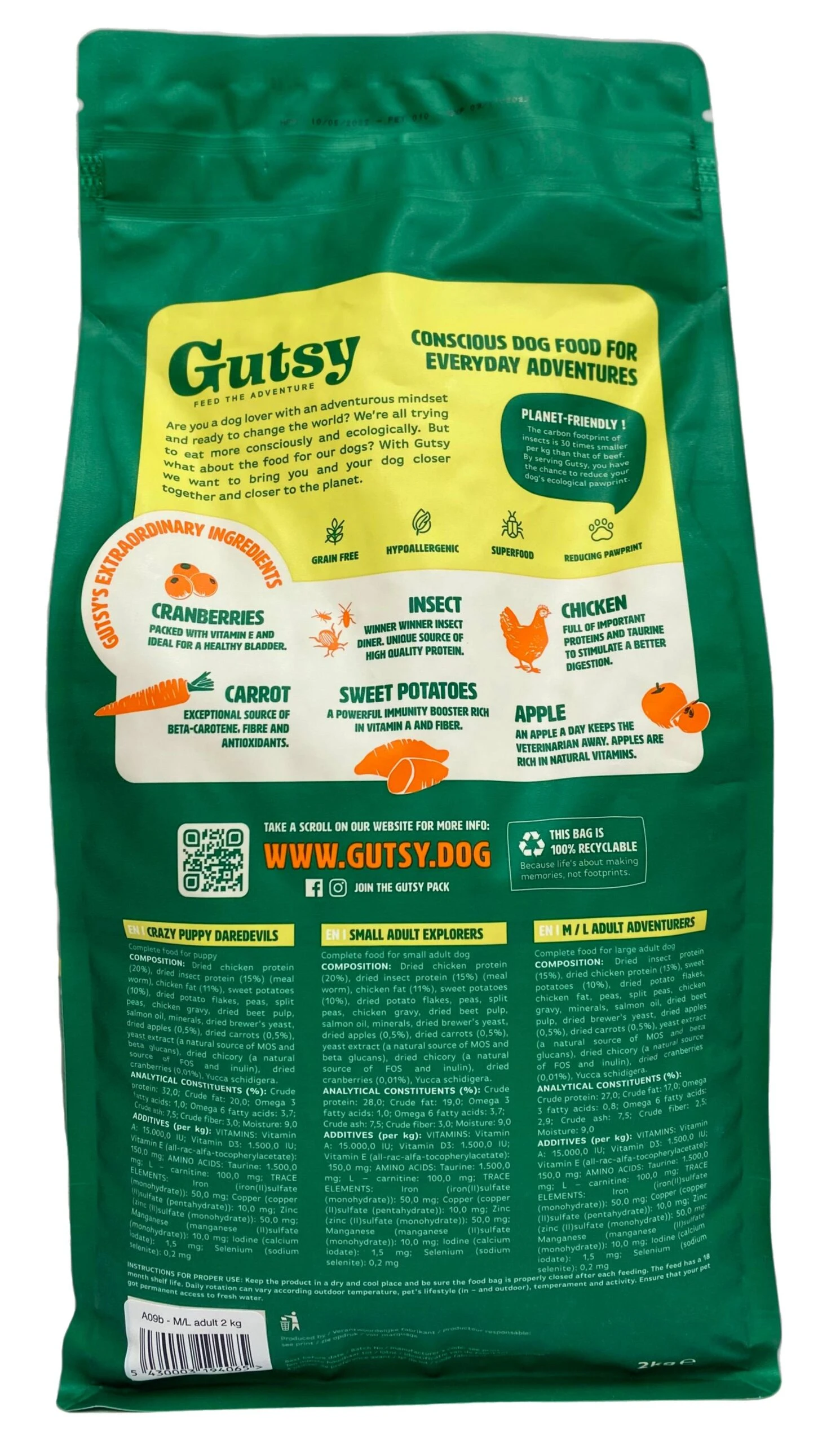 Gutsy Chicken Munchies Puppy 2kg 5 Gutsy Chicken Munchies Puppy 2kg - Afbeelding 5