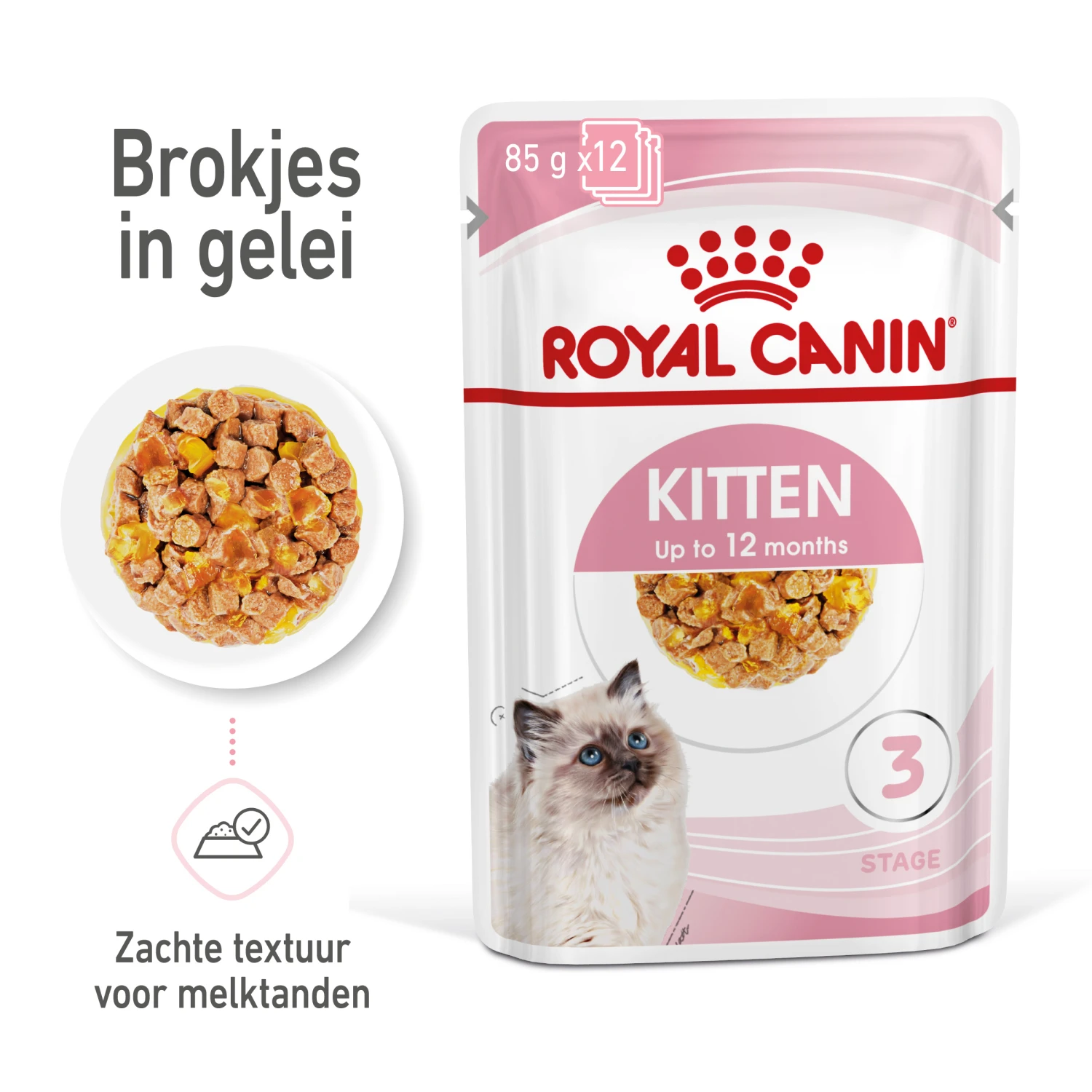 Royal Canin Kitten In Jelly Kattenvoer 12x85g 2 Royal Canin Kitten In Jelly Kattenvoer 12x85g - Afbeelding 2