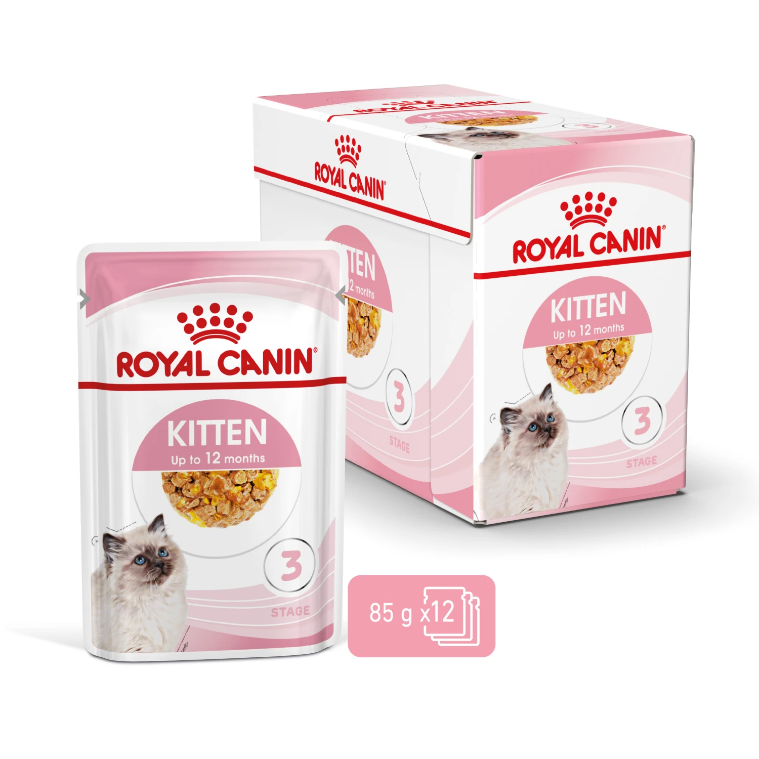 Royal Canin Kitten In Jelly Kattenvoer 12x85g 3 Royal Canin Kitten In Jelly Kattenvoer 12x85g - Afbeelding 3