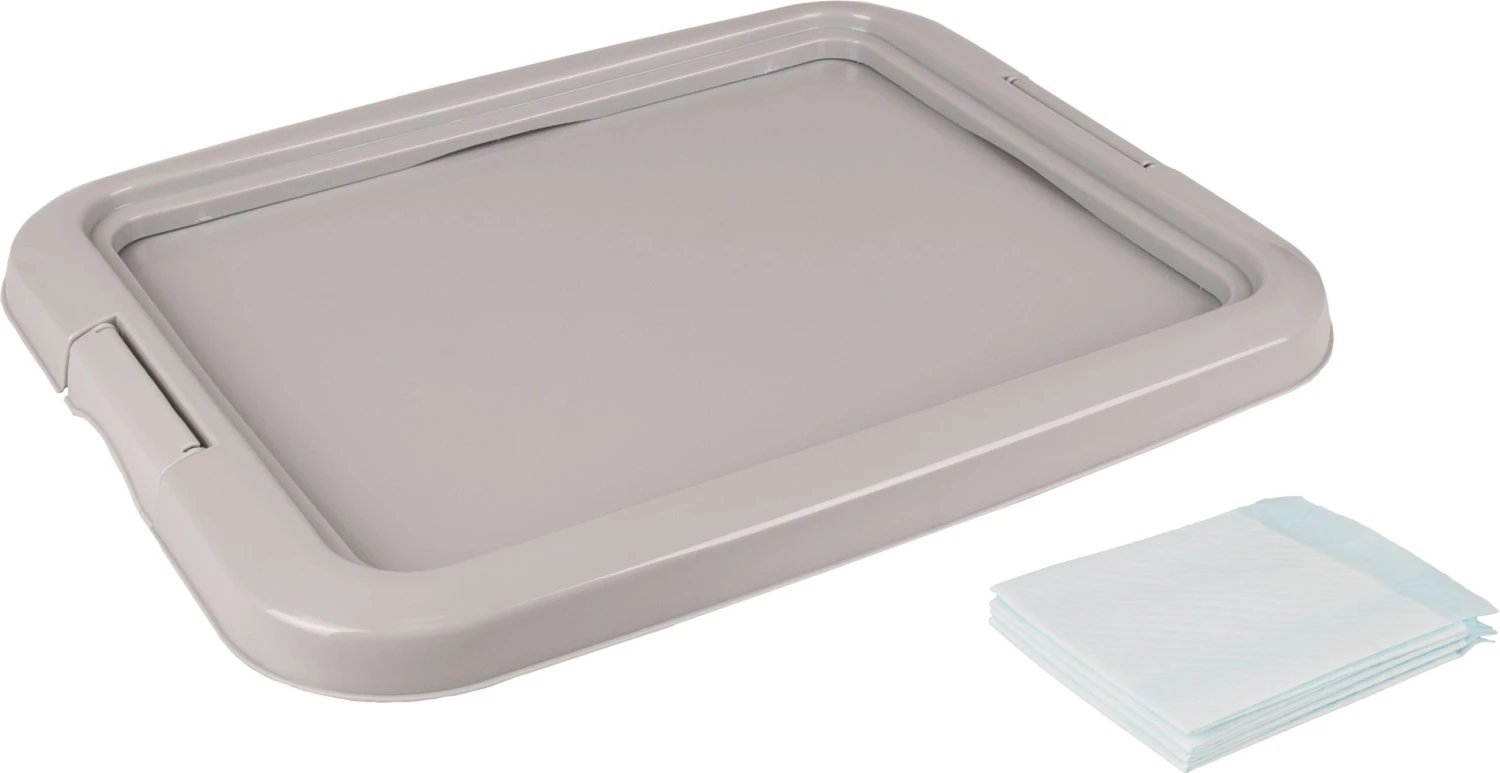 Flamingo Trainingsmathouder Fifi Grijs S + 10 Matten S 1 Flamingo Trainingsmathouder Fifi Grijs S + 10 Matten S